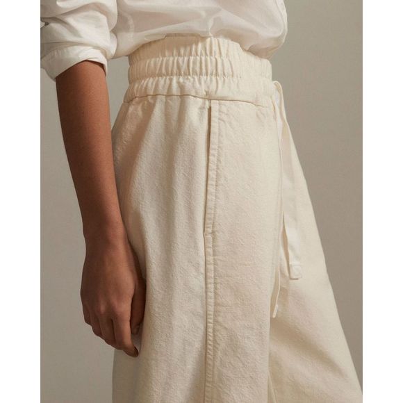Everlane The Canvas Organic Cotton Pull-On Pant Wide Leg Bone Size S NWT - Picture 4 of 13